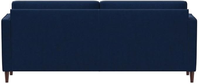 Studio Living® Lexington 75.6" Sofa, Mid-Century Modern, Pocket Coil Comfort, Easy Assembly, Woven Fabric, Navy Blue