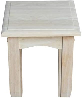 International Concepts 21" High Unfinished Tea Table