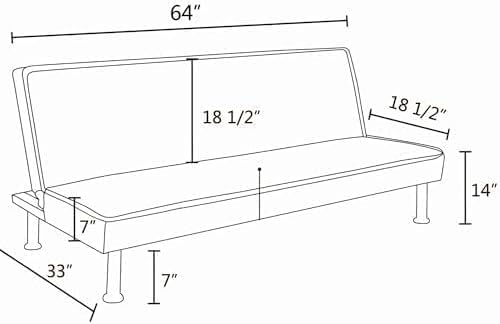 Futon Sofa Bed, Convertible Sofa Couch with Flannel Fabric Adjustable Backrest, Sleeper Couch Bed Loveseat with Curved Armrest for Living Room Bedroom Small Spaces, Green, 77.5"