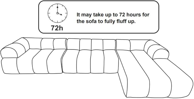 Christopher Knight Home Mania 122" Modular L-Shape Sofa Couch with Chaise Lounge, Modern Sectional Sofa Set for Living Room, Boucle Fabric Upholstered Cloud Couch with Deep Seat, Brown