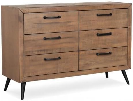 Evolur Stilnovo Mid Century Dresser, in Sugar Cane