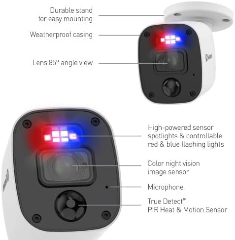 Swann SwannForce 1080p Full HD DVR Audio/Video Add-On Security Camera - PRO-1080MQB 2 Pack with Mic