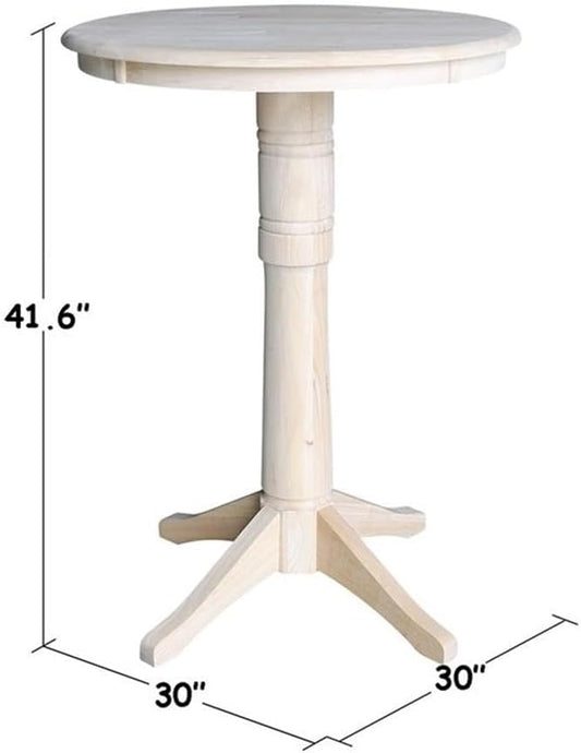 IC INTERNATIONAL CONCEPTS 30" Round Top Pedestal Table - 41.9" H