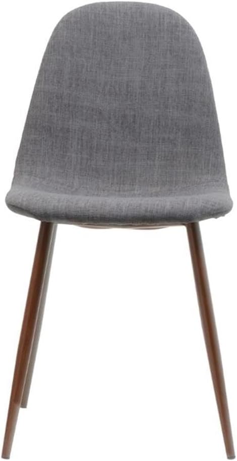 Great Deal Furniture Noble House Caden Mid Century Fabric Dining Chair in Light Gray (Set of 2)