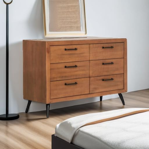 Evolur Stilnovo Mid Century Dresser, in Sugar Cane