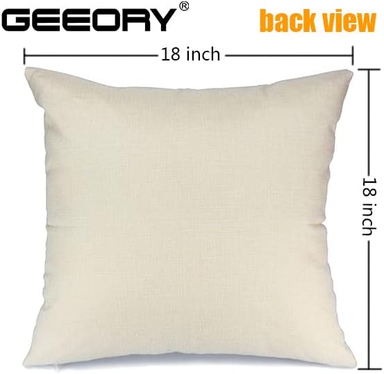 GEEORY Happy Easter Throw Pillow Covers 18x18 Set of 4 Easter Decorations for Home Bunny He is Risen Cross Eggs Decorative Spring Home Decor for Sofa Couch G209-18