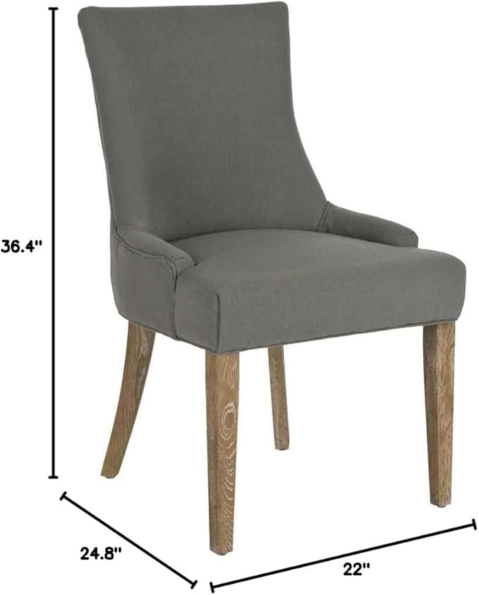 Safavieh Mercer Collection Lester Dining Chairs, Dark Granite, Set of 2