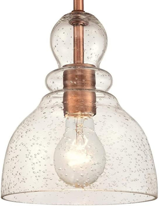 Ciata Lighting 1-Light Indoor Adjustable Mini Pendant - Washed Copper Indoor Pendant (2 Pack)