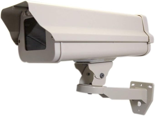 2 in One Aluminum Housing CCTV Security Surveillance Outdoor Camera Box Weatherproof Heavy Duty + Wall Mount Adjustable Mount Bracket Kit for CCTV Surveillance Cameras System