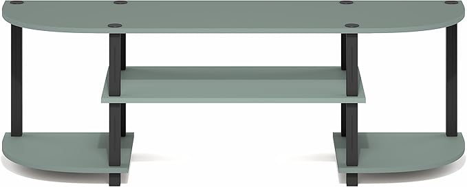 Furinno Turn-S-Tube TV Stand, Wide Entertainment Center, TV Console for TV up to 55 Inch, for Living Room, Bedroom, Sage Green