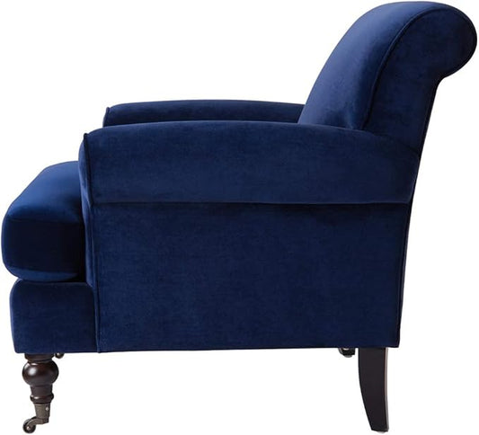 Jennifer Taylor Home Bliss 38" Lawson Living Room Accent Arm Chair with Metal Casters