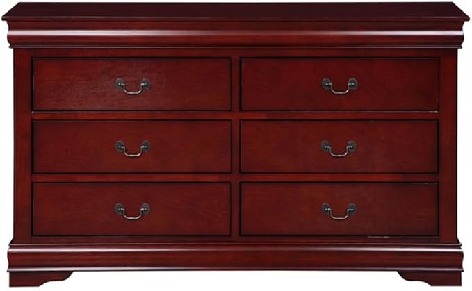 Acme Louis Philippe III 6 Drawers Dresser in Cherry