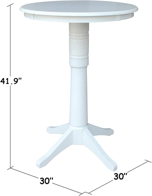 IC INTERNATIONAL CONCEPTS 30" Round Top Pedestal Table - 40.9" H