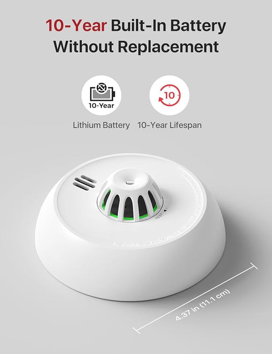 X-Sense Smart Heat Alarm XH02-M with 10-Year Sealed Battery, SBS50 Base Station Required, Model XH02-M, 1-Pack