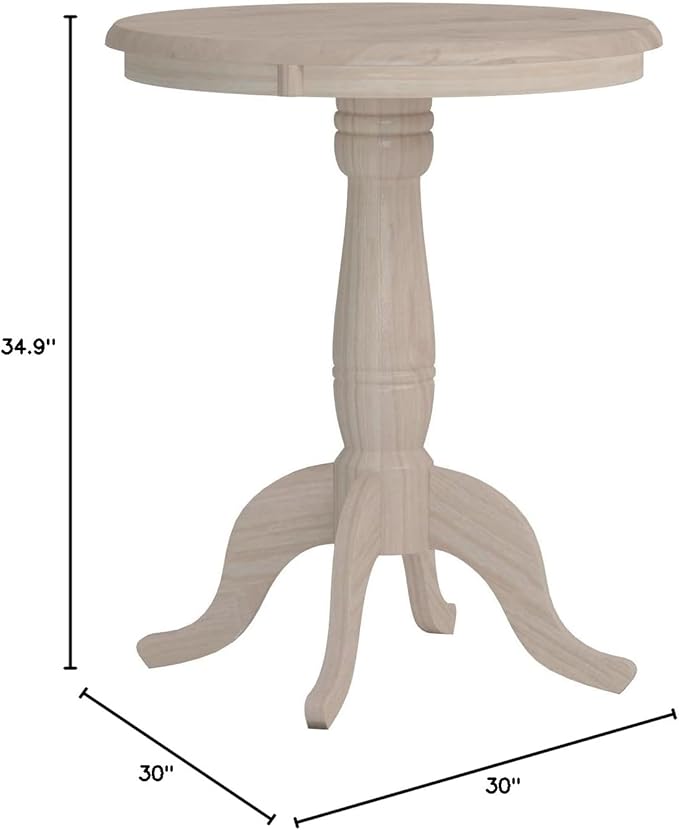 International Concepts 30" Round Top Natural Wood Counter Table
