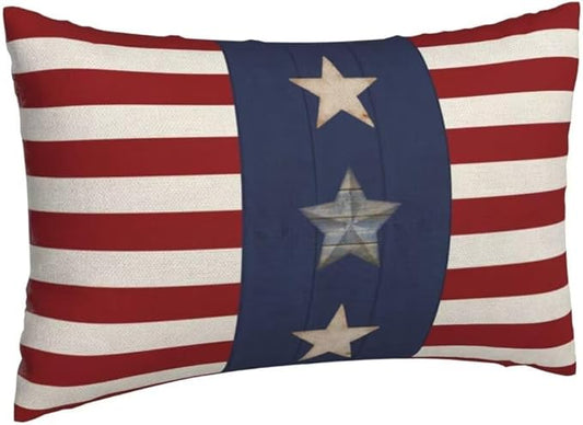 BETGINY 4th of July Pillow Covers 12x20 Set of 2, American Flag Stars and Stripes Freedom Throw Pillow Covers Linen Farmhouse Liberty Patriotic Independence Day for Couch Sofa Home Outdoor Decor