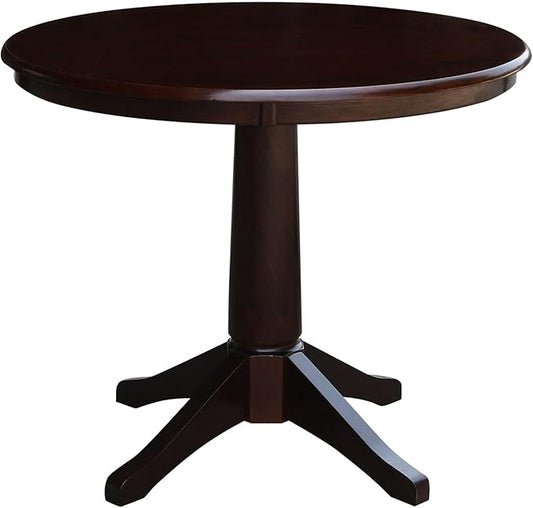 IC INTERNATIONAL CONCEPTS 36" Round Top Pedestal Table - with 2 San Remo Chairs