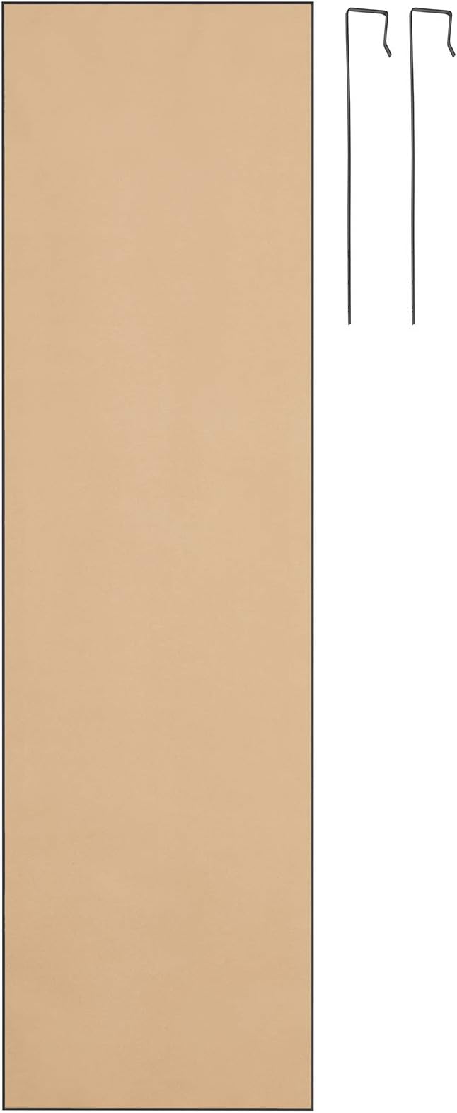 Americanflat 15x51 Over The Door Mirror - Hanging Full Length Mirrors with Engineered Wood - Modern Mirror for Bathroom, Bedroom, Living Room - Mirrors for Wall Display and Home Decor - Black