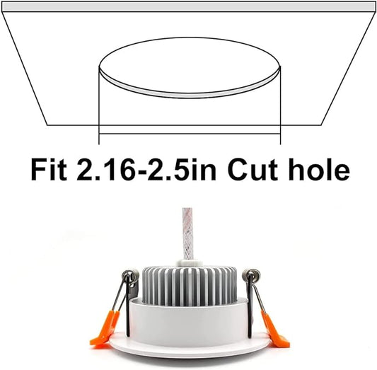 YGS-Tech 2 Inch LED Recessed Lighting, Dimmable Downlight 3W(35W Halogen Equivalent), CRI80, 4000K Natural White Ceiling Light with LED Driver (10 Pack)