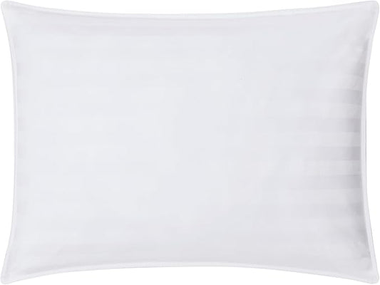 DOWNLITE Down Extra Thin, Flat & Soft Pillow for Stomach Sleepers (Hypoallergenic) (Standard/Queen)