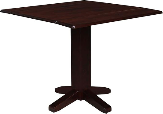 IC INTERNATIONAL CONCEPTS 36" Square Dual Drop Leaf Table with 2 X-Back Chairs