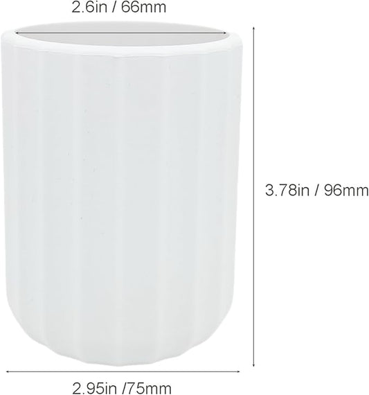 Glasses Holder for Nightstand, Silicone Eyeglass Holder for Desk Anti-scratch Glasses Stand (Striped White)