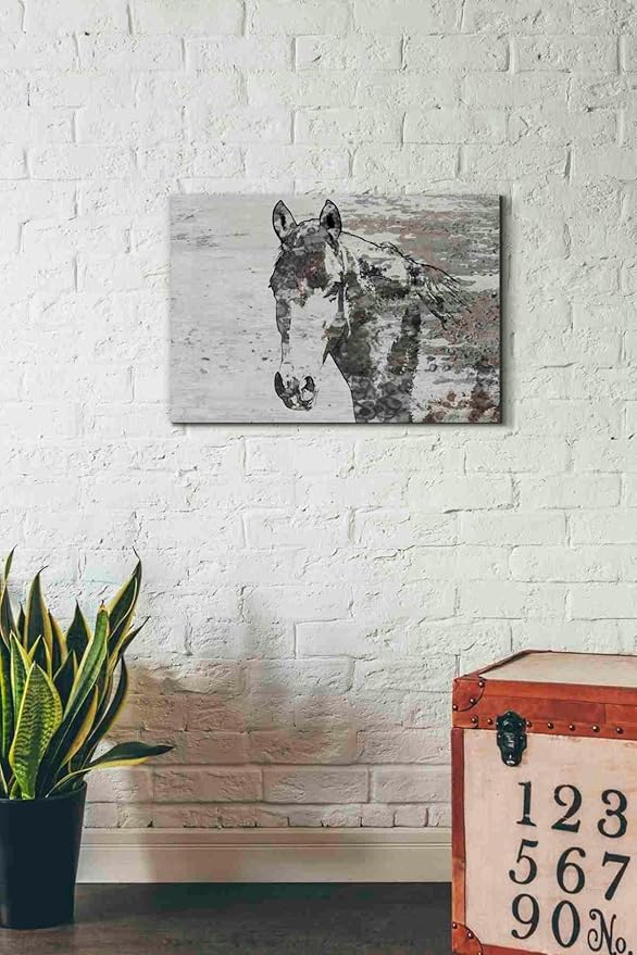 Epic Graffiti 'Portrait of a Horse' by Irena Orlov, Canvas Wall Art, 26"x18"