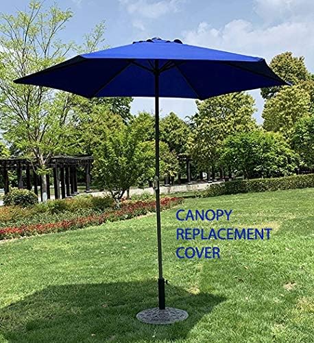BELLRINO DECOR Replacement ROYAL BLUE STRONG & THICK Umbrella Canopy for 9ft 6 Ribs (Canopy Only)