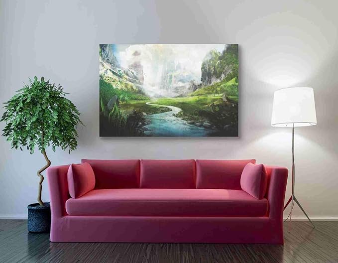Epic Graffiti 'Peaceful River' by Jonathan Lam, Canvas Wall Art, 40"x60"