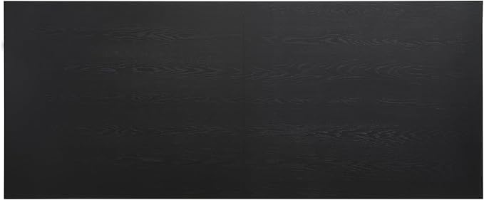 Christopher Knight Home Evat 95 Inch Dining Table for 6-8 People, Modern Kitchen Table with U-Shaped Legs, Large Wooden Rectangular Farmhouse Dinner Furniture for Dining Room, Home Office, Black