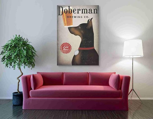 Epic Graffiti 'Doberman Brewing Company' by Ryan Fowler, Canvas Wall Art, 40"x60"