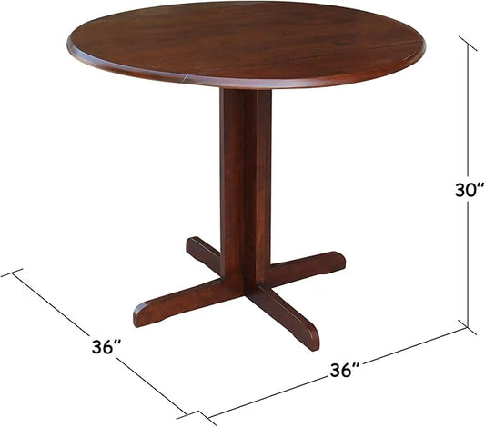 IC INTERNATIONAL CONCEPTS Dual Drop Leaf Table - 36"