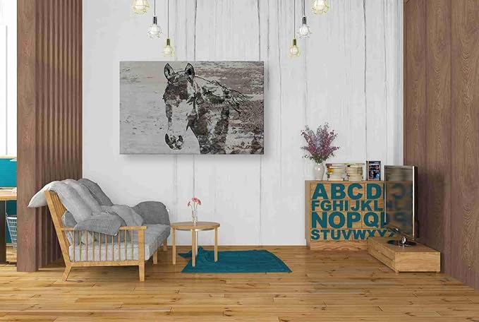 Epic Graffiti 'Portrait of a Horse' by Irena Orlov, Canvas Wall Art, 40"x26"