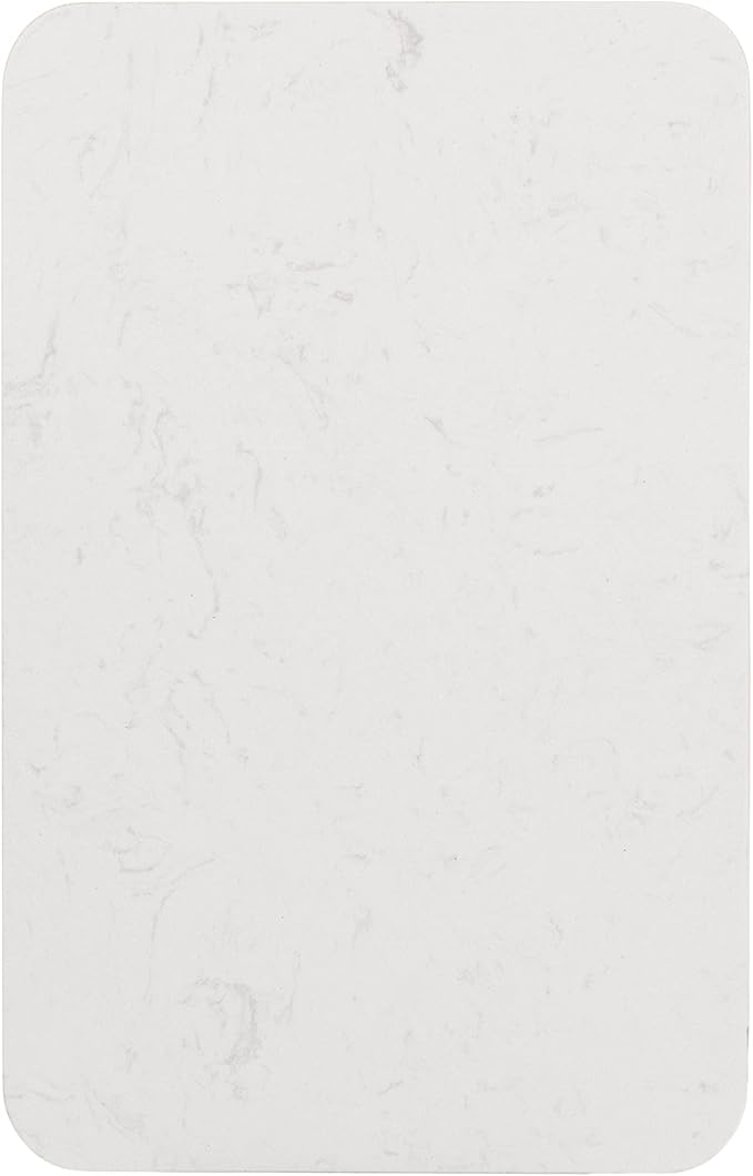 Kate and Laurel Credele Modern Glam Marble C-Table End Table; 12 x 19 x 27; White and Gold; Chic Contemporary TV Tray Table with Metal Legs And Cultured Marble Tabletop