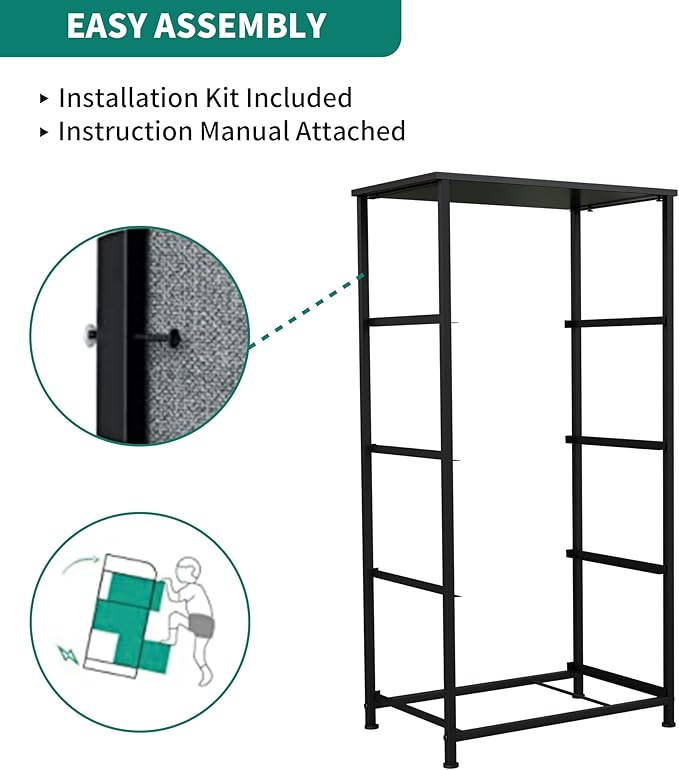 YITAHOME Dresser with 4 Drawers - Fabric Storage Tower, Organizer Unit for Bedroom, Hallway, Closets - Sturdy Steel Frame, Wooden Top & Easy Pull Fabric Bins