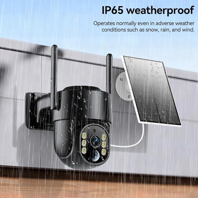 Solar Security Cameras Wireless Outdoor, 5G&2.4GHz Cameras for Home Security, 2K Solar Outdoor Camera, Color Night Vision, AI Human Detection, 2-Way Talk, Siren Alarms (ONE)