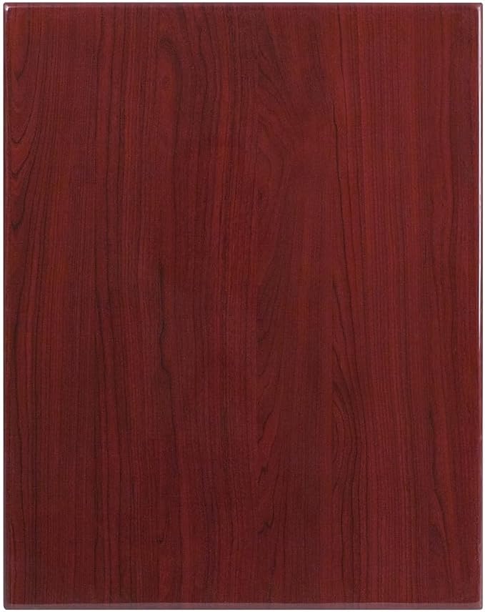 Flash Furniture Glenbrook 24" x 30" Rectangular High-Gloss Mahogany Resin Table Top with 2" Thick Edge