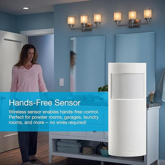Lutron Caséta Motion Sensor, Occupancy/Multi-Location, with Smart Dimmer Switch | White