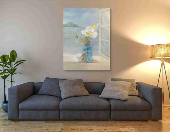 Epic Graffiti 'Coastal Florals II' by Danhui Nai, Canvas Wall Art, 40"x54"
