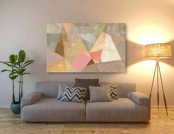 Epic Graffiti 'Geometric Abstract' by Silvia Vassileva, Canvas Wall Art, 60"x40"