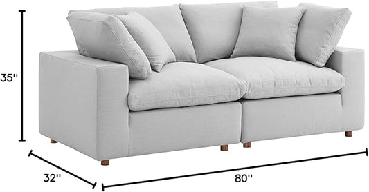 Modway Commix Down-Filled Overstuffed Upholstered Loveseat