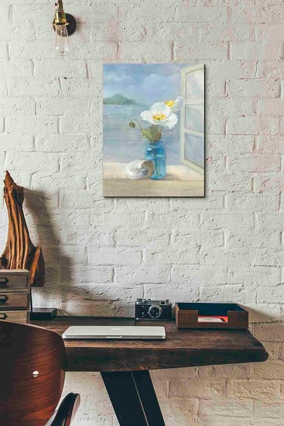 Epic Graffiti 'Coastal Florals II' by Danhui Nai, Canvas Wall Art, 12"x16"