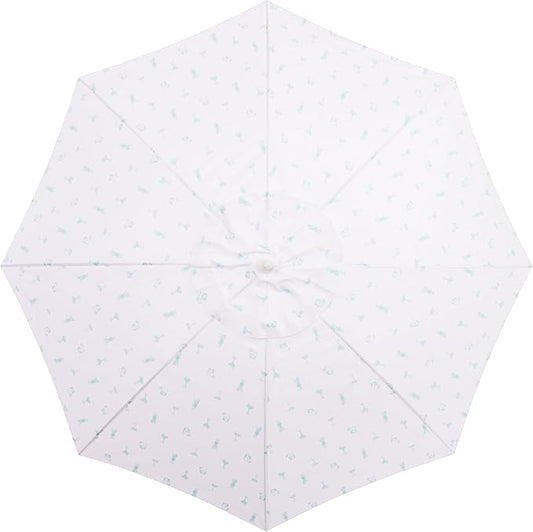Business & Pleasure Co. Margaritaville Manana Umbrella - 6.5' Beach Umbrella Sand Anchor, 7' Tall Telescopic Aluminum Pole, UPF 50+