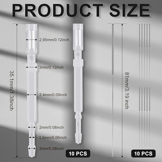 10pcs Bl Touch Probe Pin Replacement, Smart Automatic Bed Leveling Sensor Probe Tips Replacement with 10pcs 3D Printer Nozzle Cleaning Needles Suitable for Bltouch, CR Touch