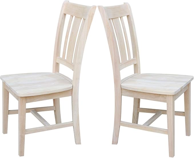 International Concepts 42" Dual Drop Leaf 2 San Remo Chairs Dining Table, Unfinished