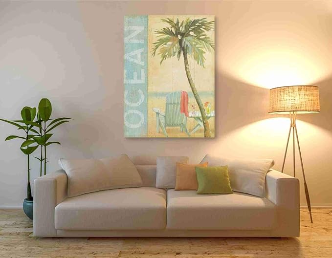 Epic Graffiti 'Ocean Beach II' by Daphne Brissonet, Canvas Wall Art, 40"x54"