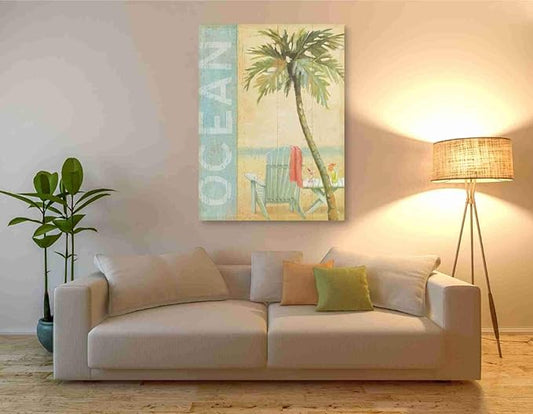 Epic Graffiti 'Ocean Beach II' by Daphne Brissonet, Canvas Wall Art, 40"x54"