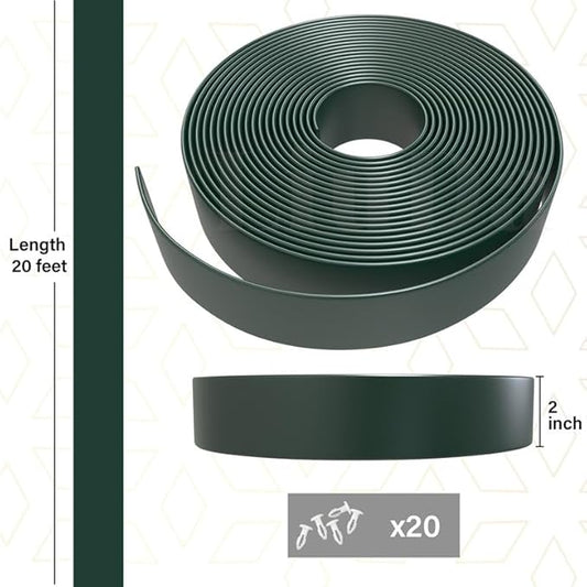 2" x20' ft Vinyl Straps for Patio Chairs Repair Outdoor Lawn Furniture Replacement Strap Strapping (Dark Green) + 20 Free Rivets!