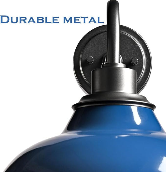HYDELITE Dark Blue Modern Wall Sconce Indoor Wall Lighting for Bedroom Bathroom Living Room Kitchen Hallway Gooseneck