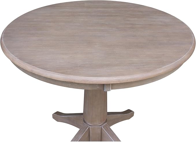 IC INTERNATIONAL CONCEPTS 36" Round Top Pedestal Table - 29.9" H